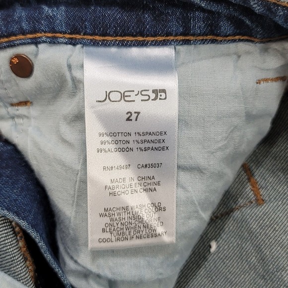 JOE'S JEANS Size 27 High Rise Straight Ankle Raw Hem Jeans Stretch Cotton NWT - Picture 8 of 9